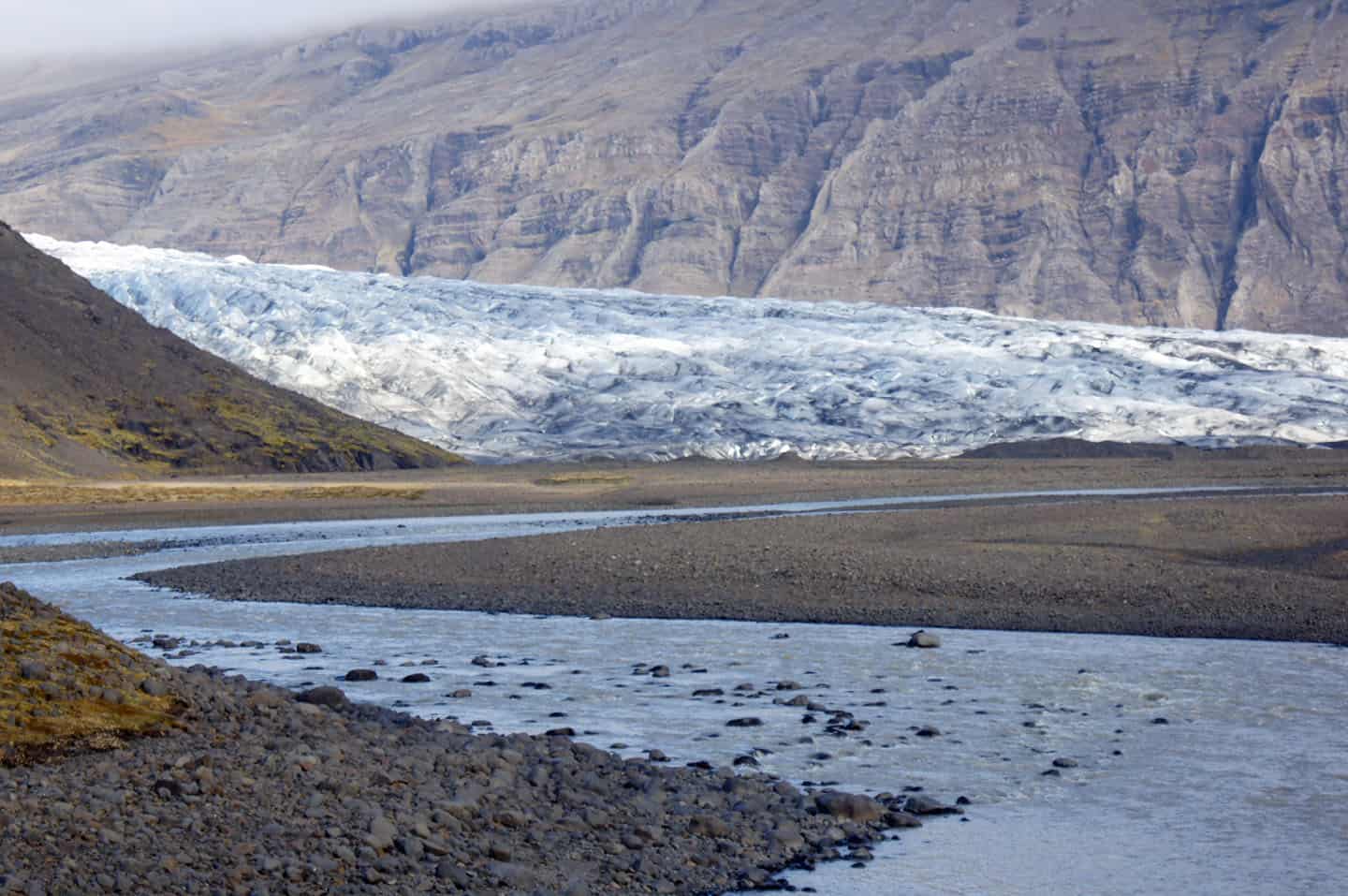 Fláajökull ijsmeer ijsland