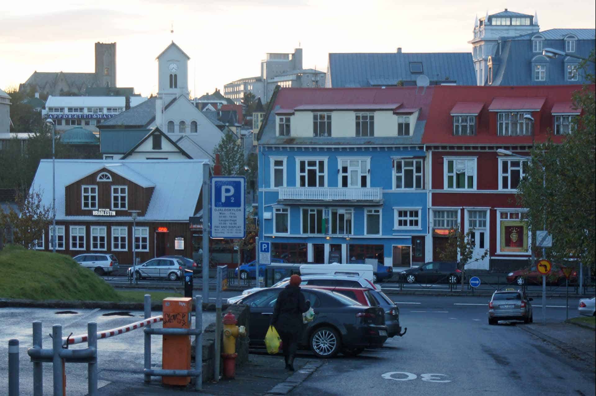 straatbeeld in Reykjavik IJsland