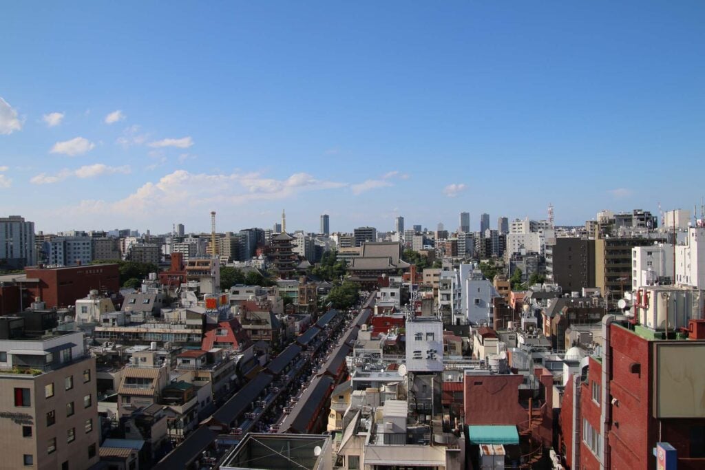 Uitzicht tempel tokio