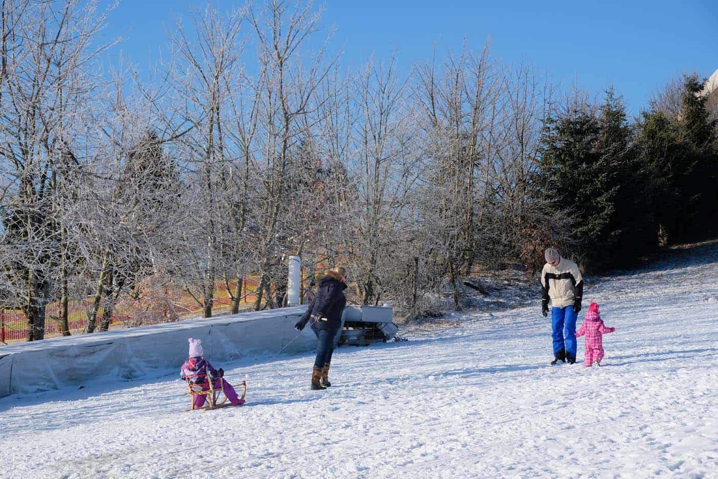 Winterberg met baby