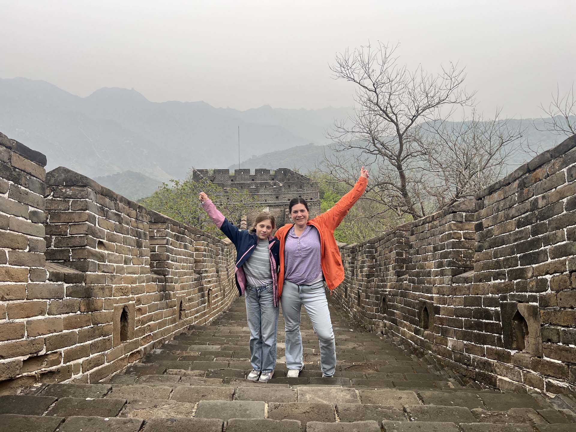 Chinese muur met kinderen