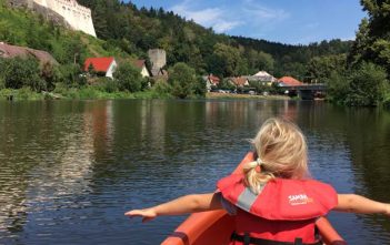 Český Šternberk kasteel en stadje Tsjechië