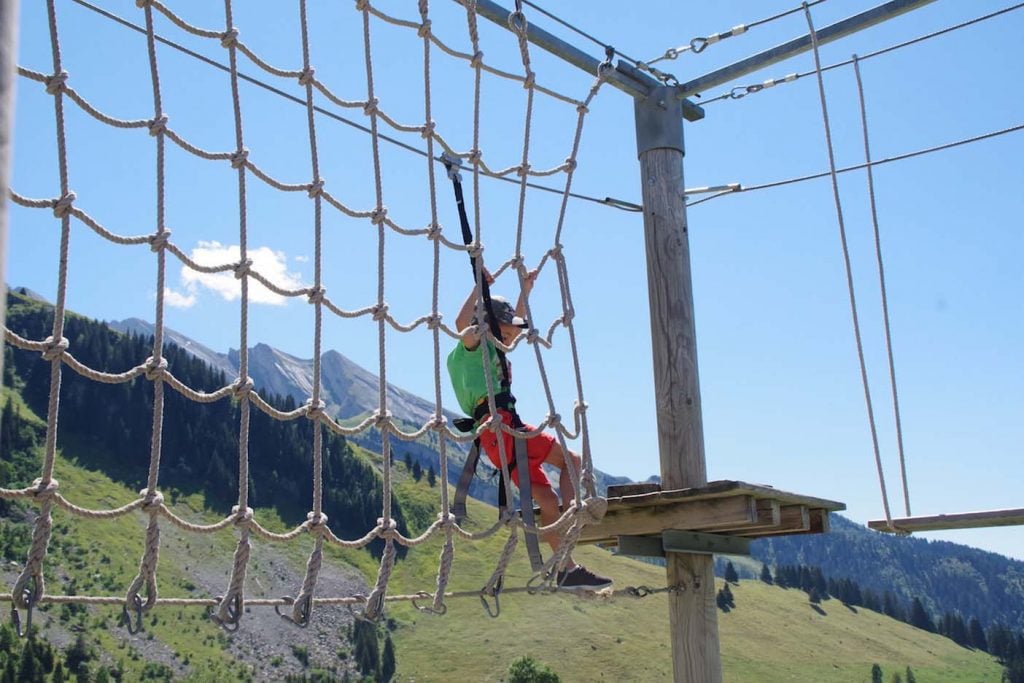 La clusaz zomer franse alpen zipline