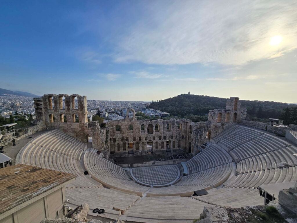 athene met kinderen akropolis