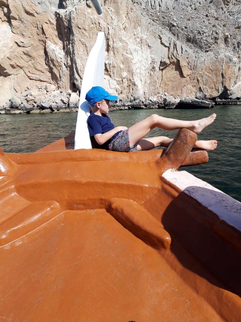 Musandam Oman met kinderen