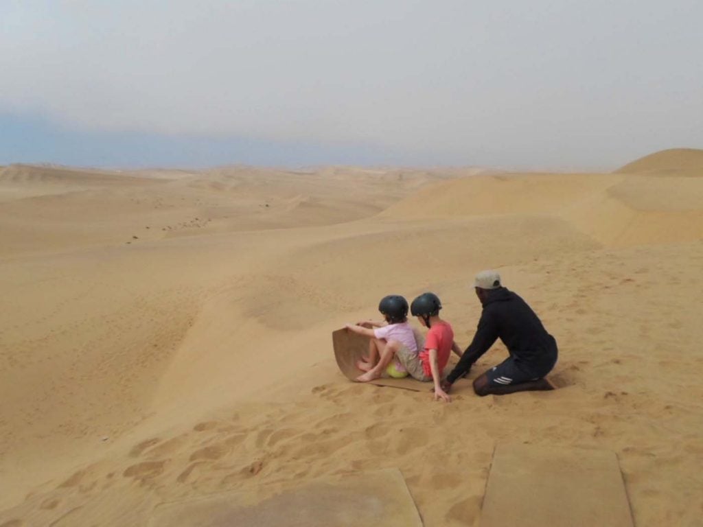 Swakopmund sandboarden