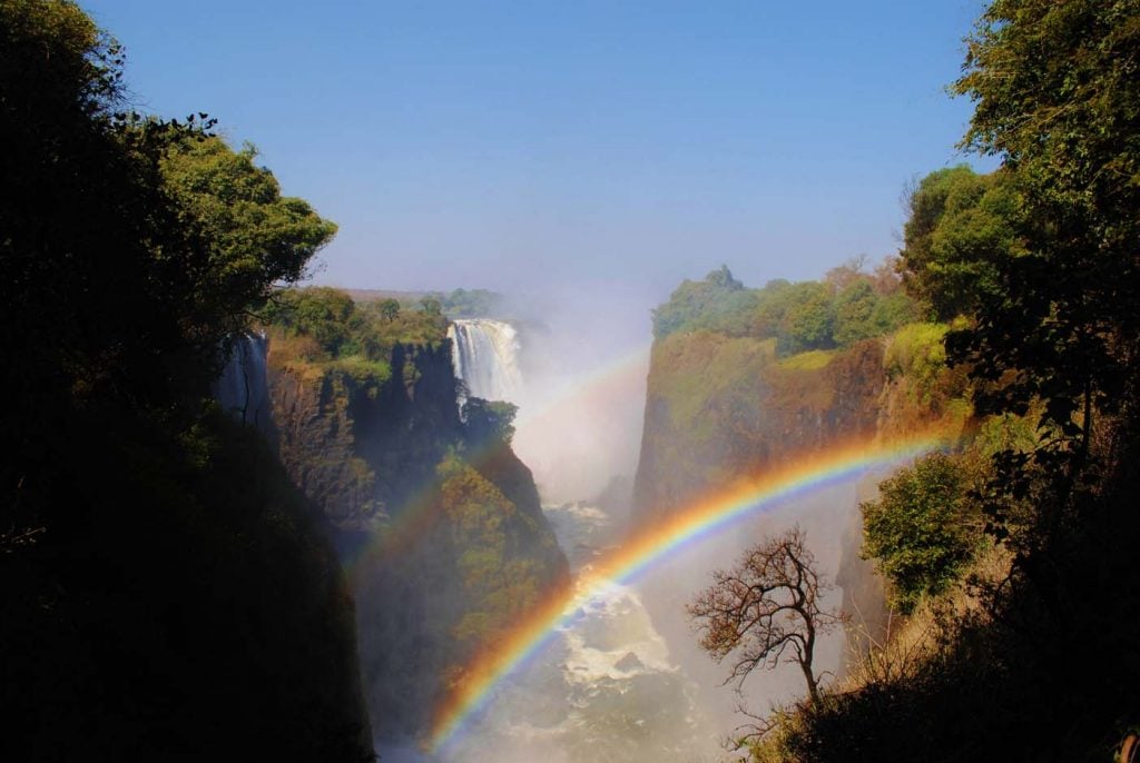 Wandelen naar de Victoria Falls