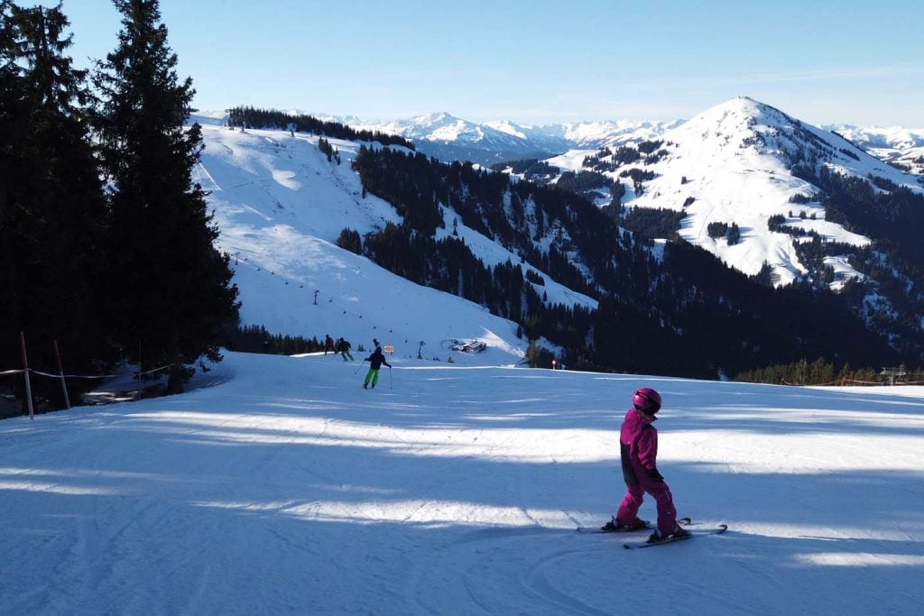 Skigebied scheffau met kinderen