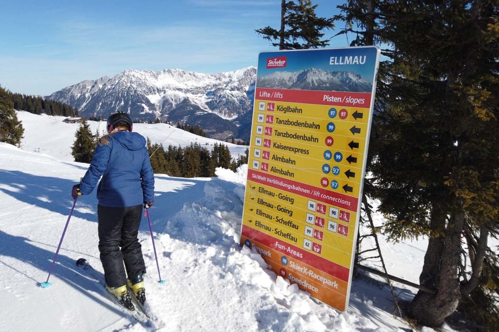 Ellmau met kinderen skigebied