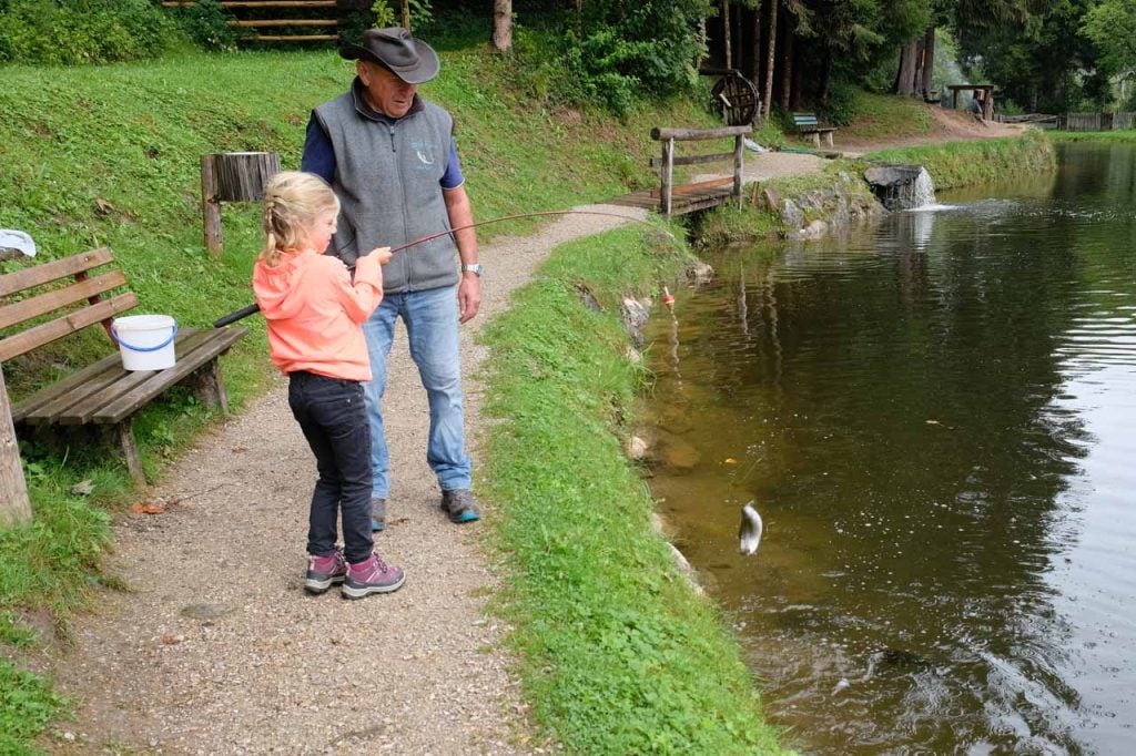 Vissen bij Lärchenteich