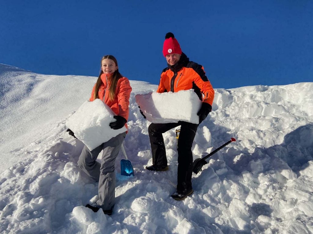 Iglo bouwen la plagne