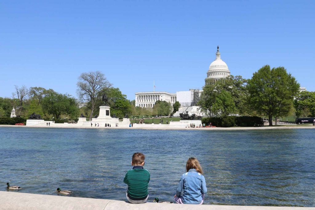 Washington met kinderen