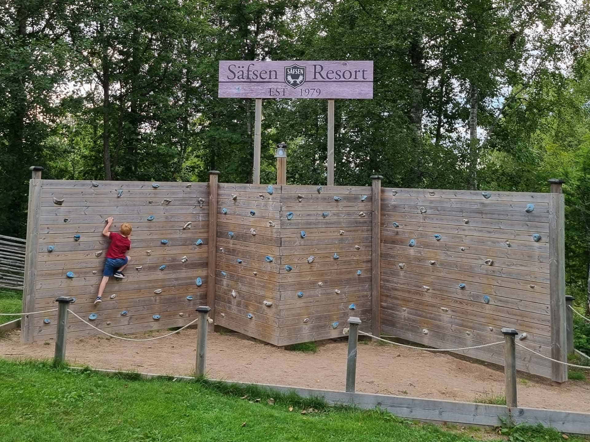 Safsen, vakantiepark klimmuur