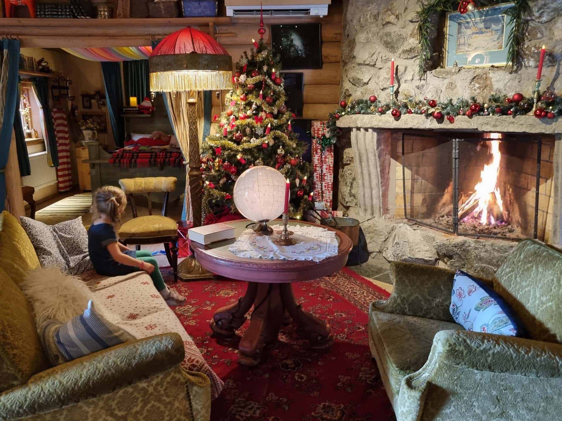 Tomteland huis van de kerstman woonkamer