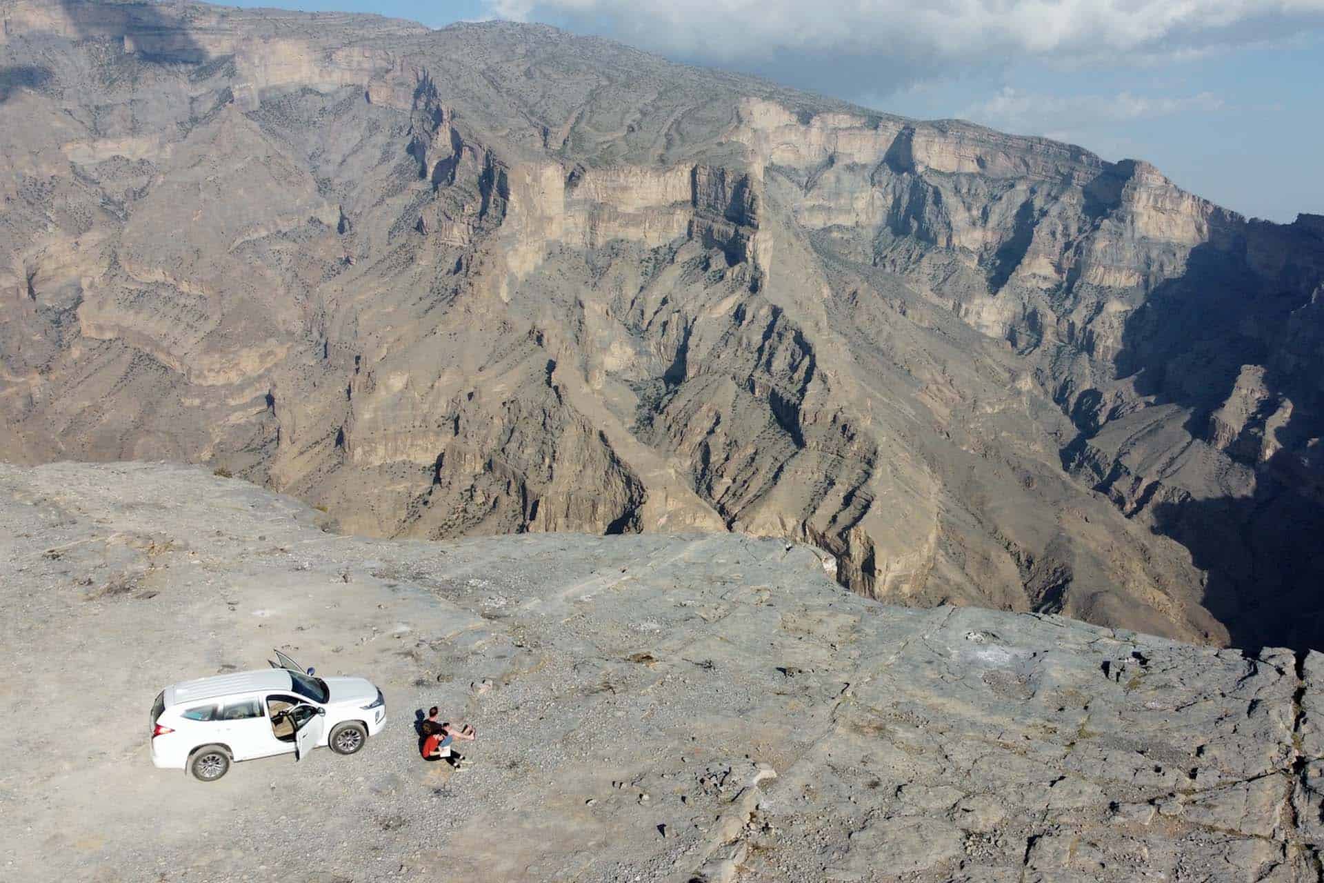 Jebel Shams Oman route uitzichtpunt