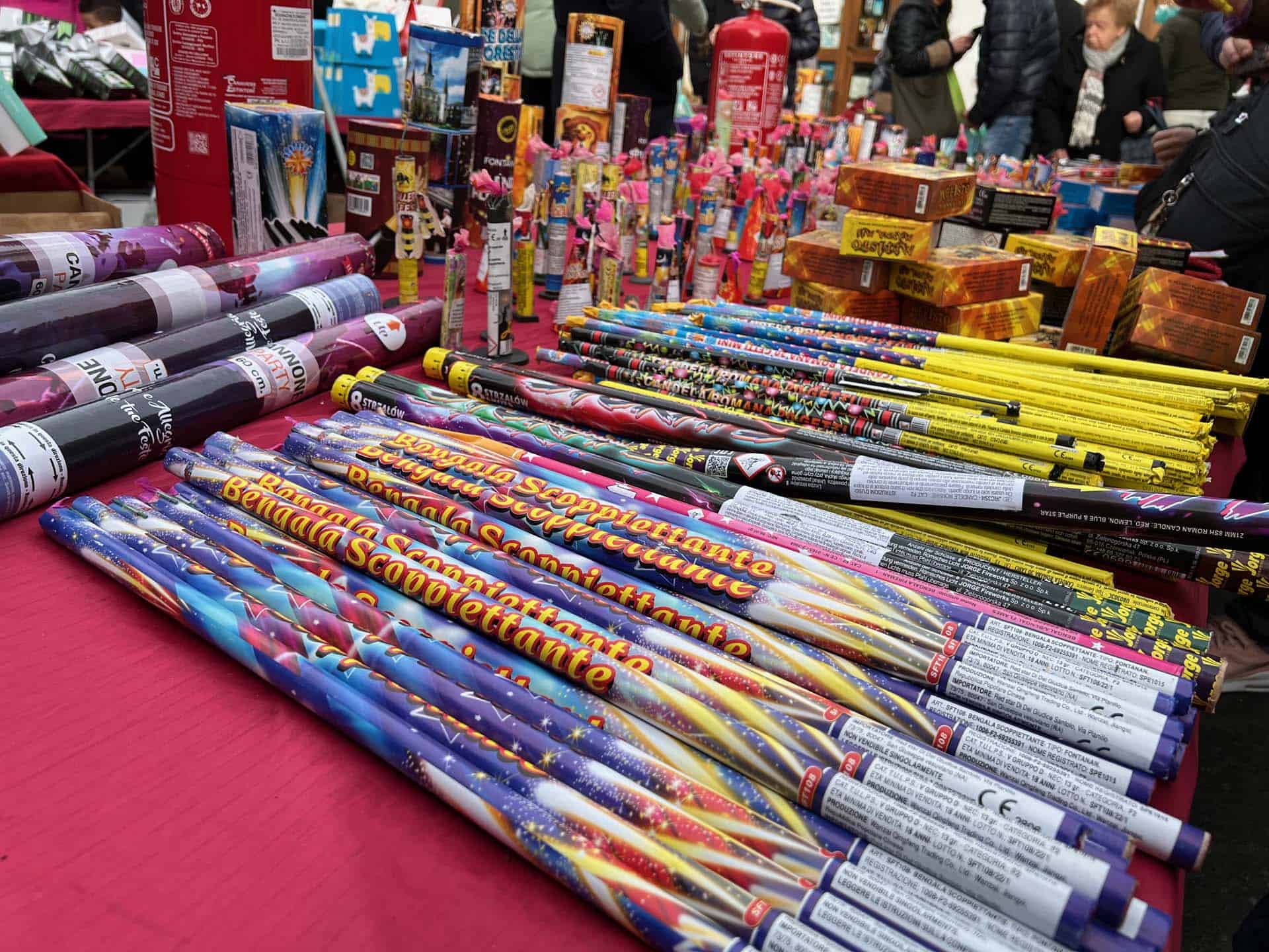 Vuurwerk markt Turijn