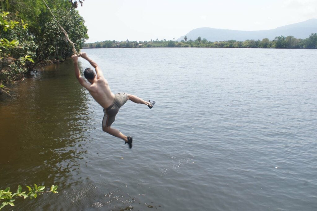 Kampot zwemmen rivier