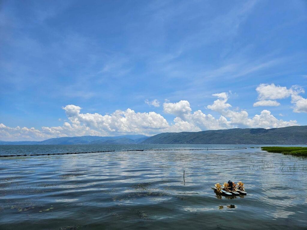 Dali met kinderen erhai lake