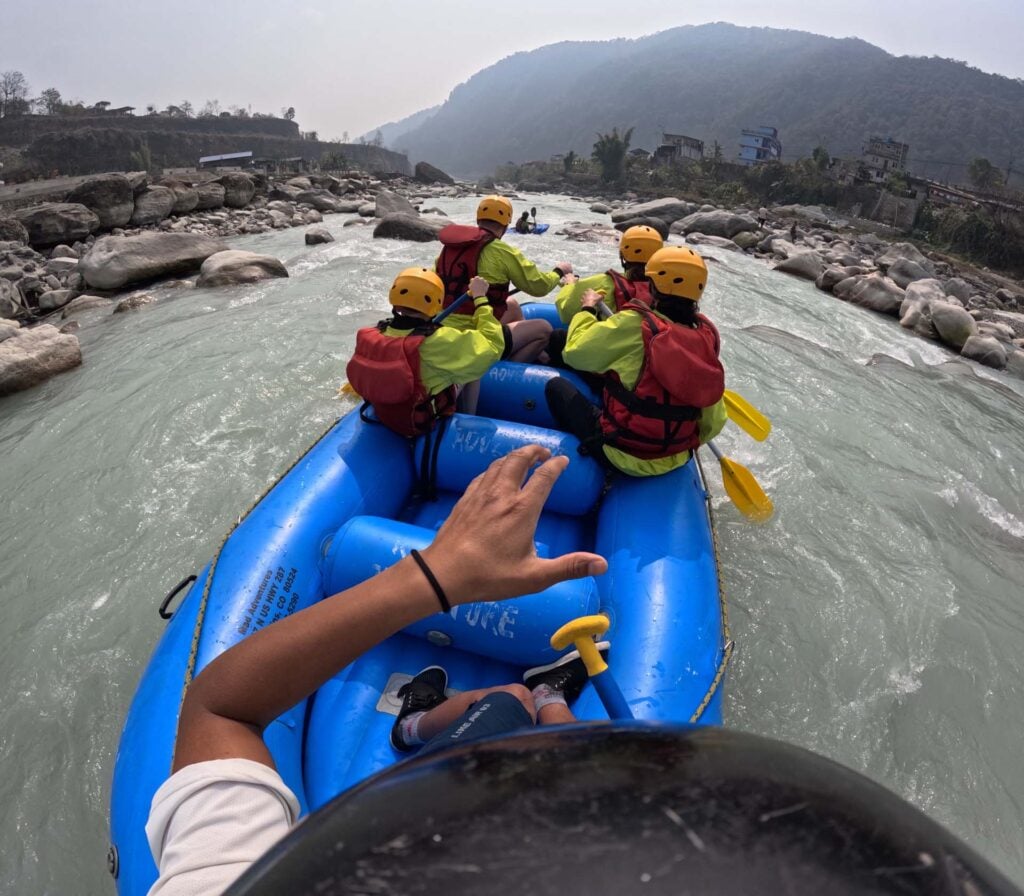 Raften bij Pokhara