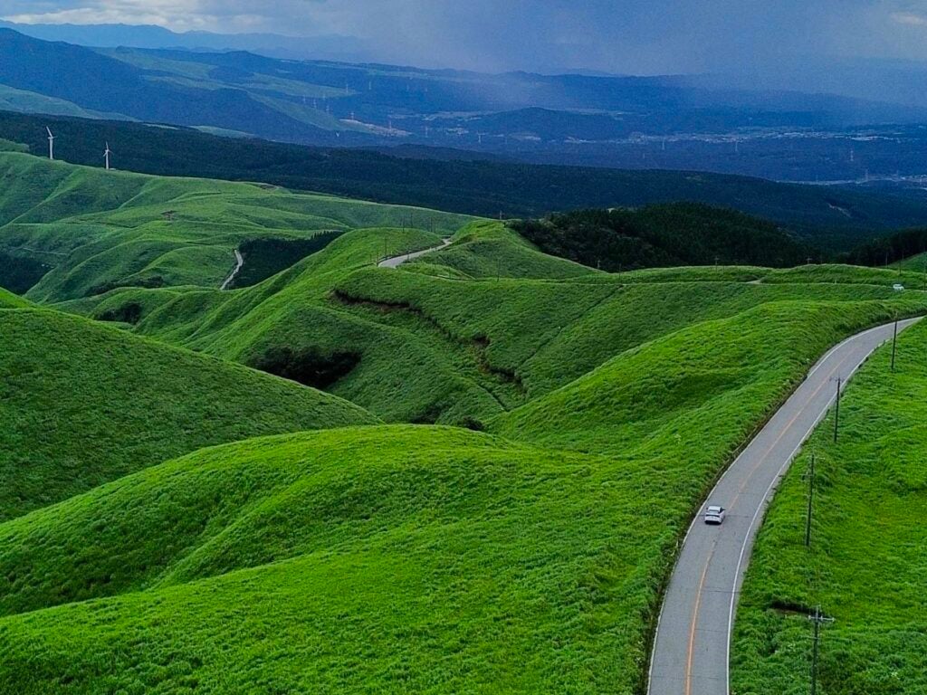 Mount Aso milk road
