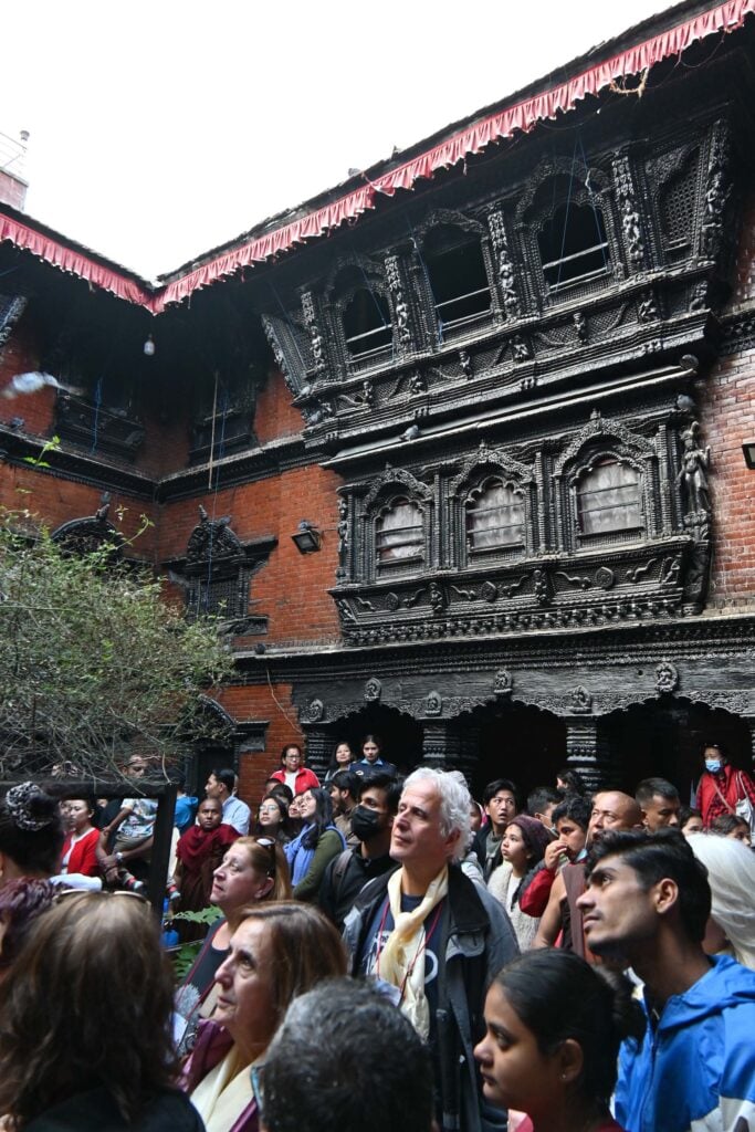 Durbar Square met kinderen