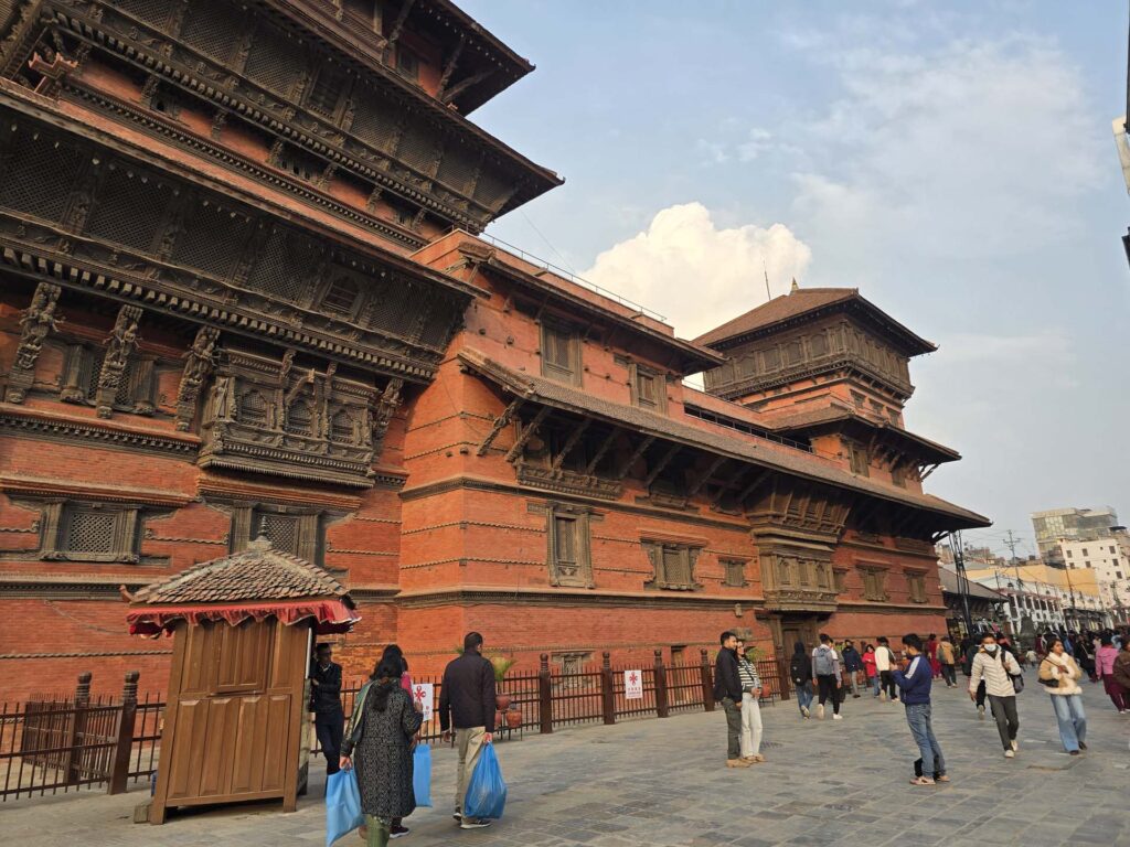 Durbar Square met kinderen