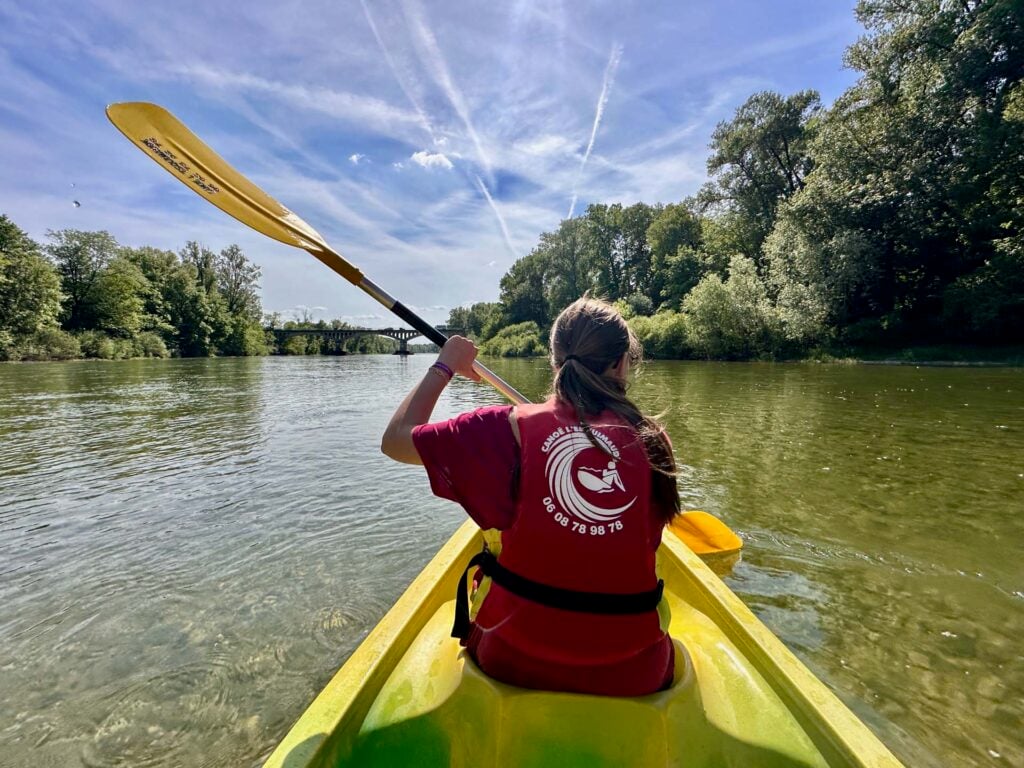 Kanoën over de rivier l’Ain